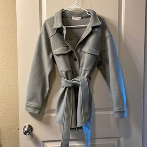 Goodnight Macaroon “Carolyn” thick-belted shacket